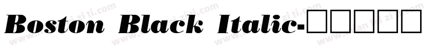 Boston Black Italic字体转换